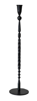 Hand-Forged Cast Iron Taper Holder, Black Large