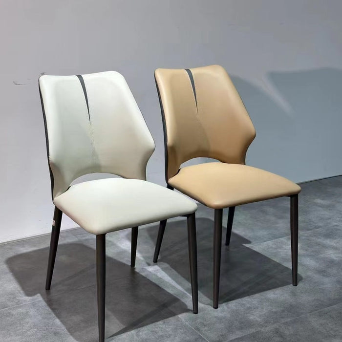 Hatton Leather Dining Chair Carbon Steel Frame/High Resilience Foam