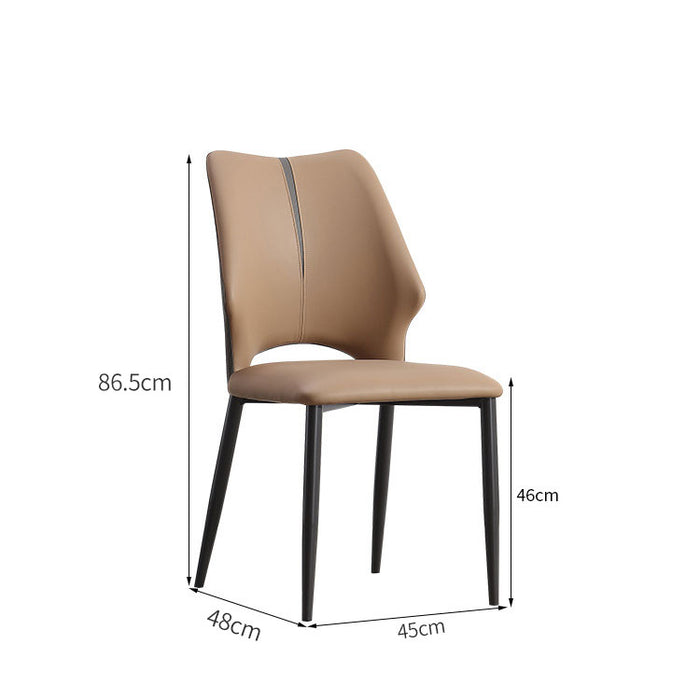 Hatton Leather Dining Chair Carbon Steel Frame/High Resilience Foam