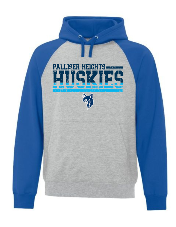 Youth small / Hoodie / Grey/Royal Blue