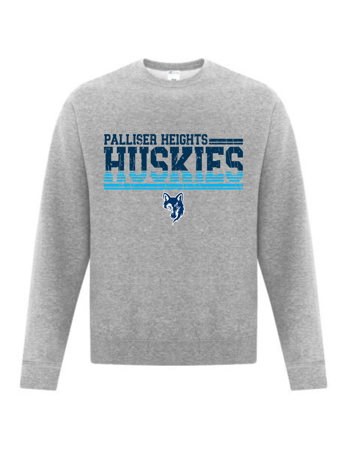 Huskies Distress Design Crewneck or Hoodie