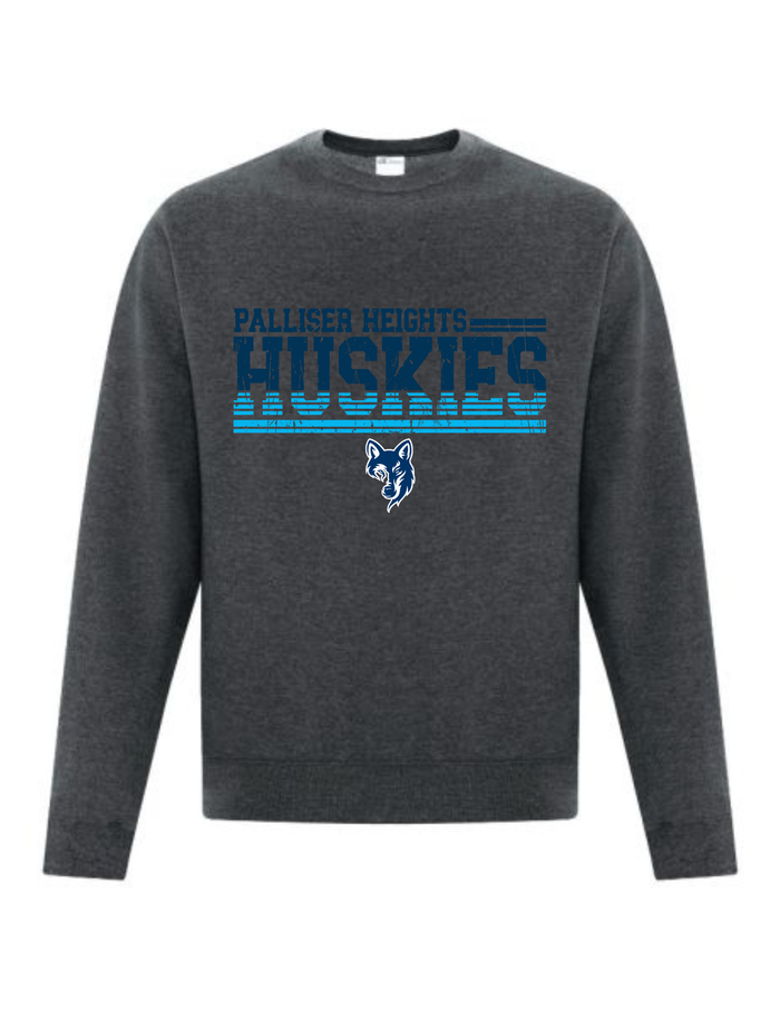 Huskies Distress Design Crewneck or Hoodie