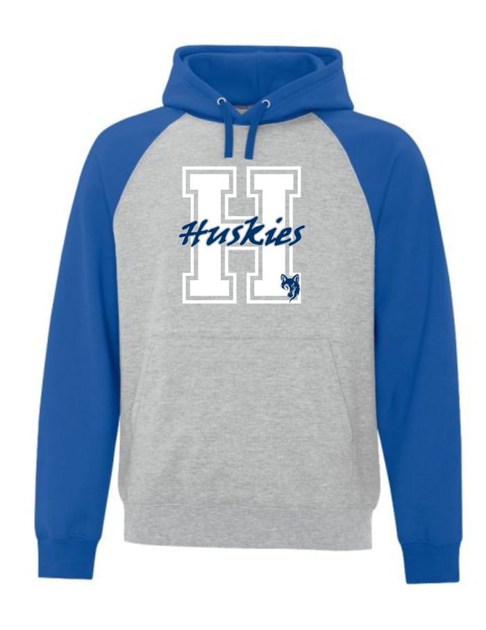 Youth small / Hoodie / Grey/Royal Blue