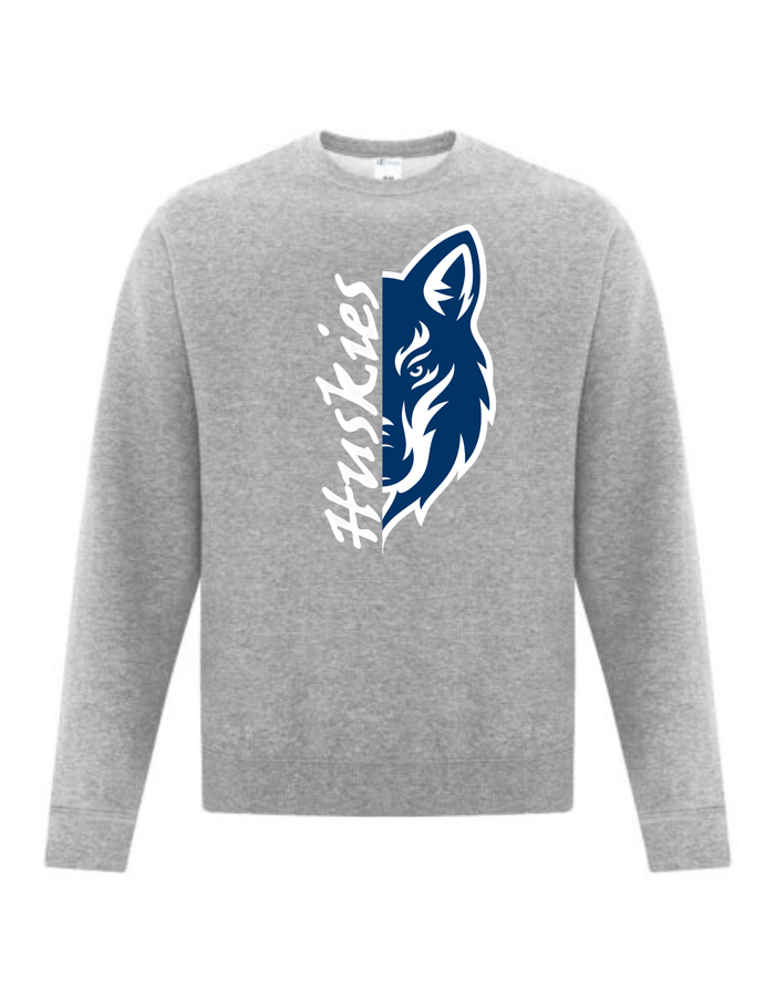 Huskies Split Design Crewneck or Hoodie