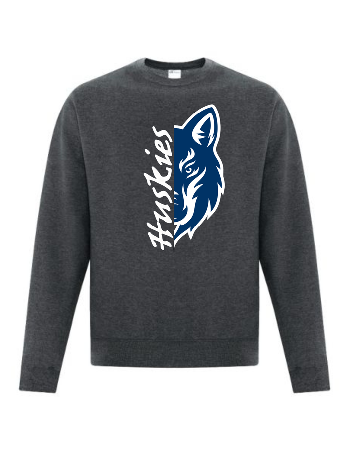 Huskies Split Design Crewneck or Hoodie