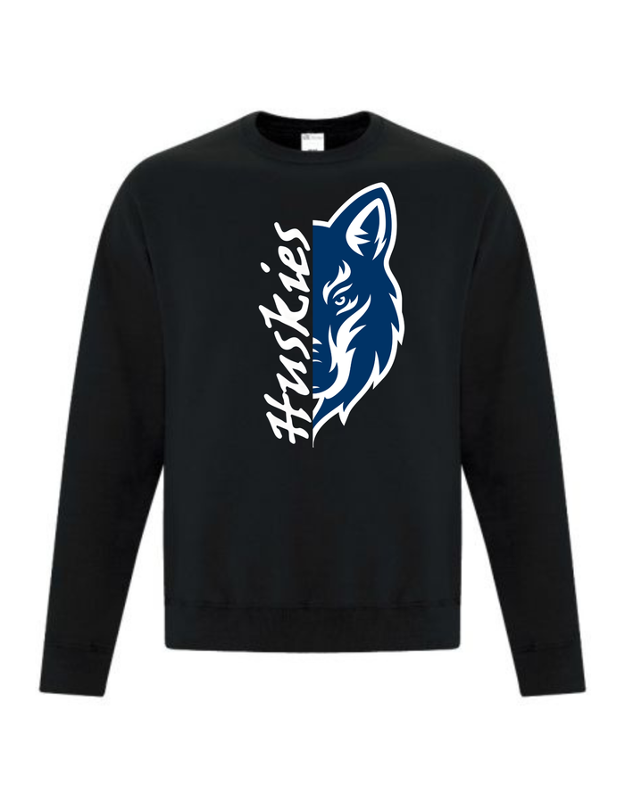 Huskies Split Design Crewneck or Hoodie