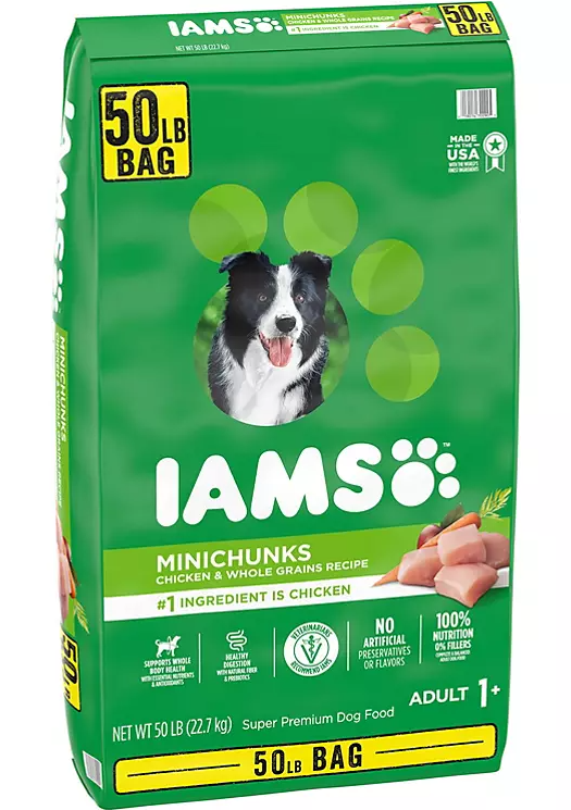 Iams Adult ProActive Health Minichunks Chicken Dry Dog Food (50 lbs.) - Eshop House LLC