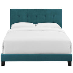 Idun Queen Platform Bed - Sea Blue Denmark Home