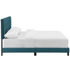 Idun Queen Platform Bed - Sea Blue Denmark Home