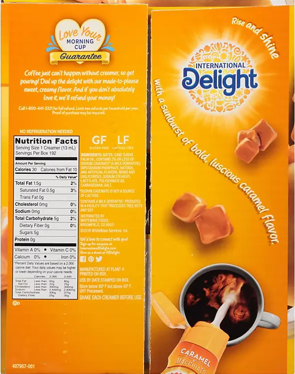 International Delight Caramel Macchiato Coffee Creamer Singles (192 ct.) - Eshop House LLC