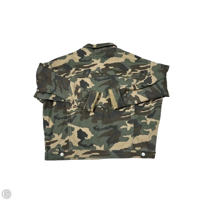 Jacket Denim By Risen In Camouflage Print, Size: L