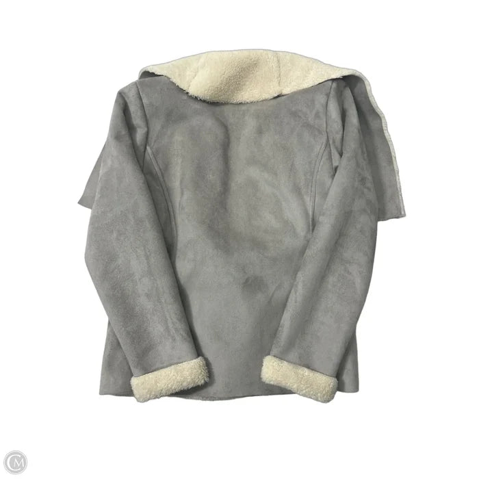 Jacket Moto By Lauren By Ralph Lauren In Grey, Size: S
