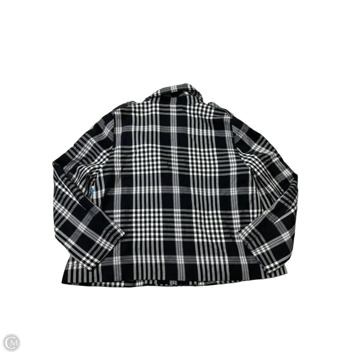Jacket Other By Ann Taylor In Black & White, Size: L