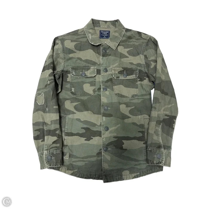Jacket Shirt By Abercrombie And Fitch In Camouflage Print, Size: Xs