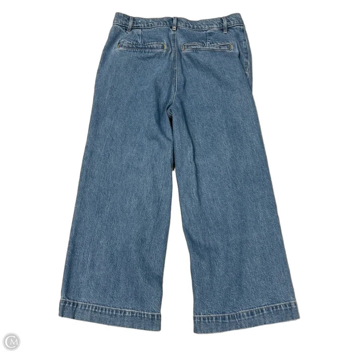 Jeans Cropped By Loft In Blue Denim, Size: 10