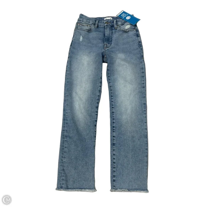 Jeans Straight By Good American In Blue Denim, Size: 4