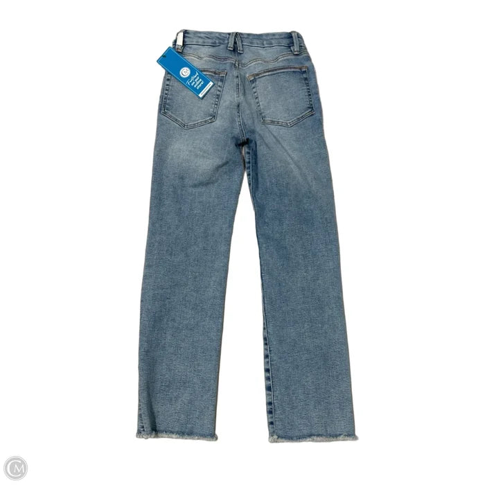 Jeans Straight By Good American In Blue Denim, Size: 4