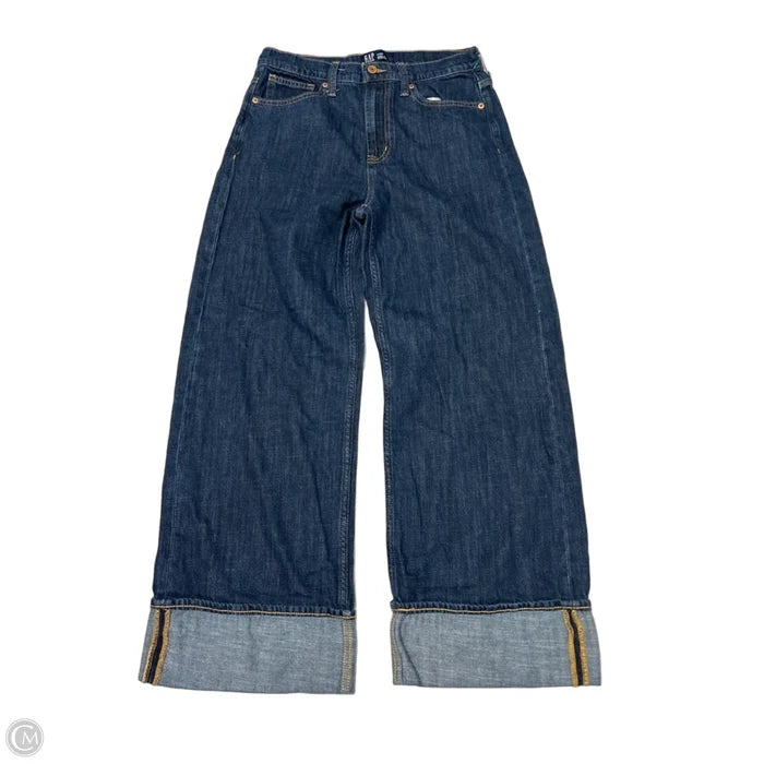 Jeans Wide Leg By Gap In Blue Denim, Size: 6