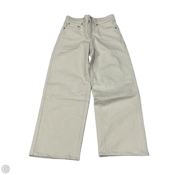 Jeans Wide Leg By J. Crew In Cream, Size: 2p