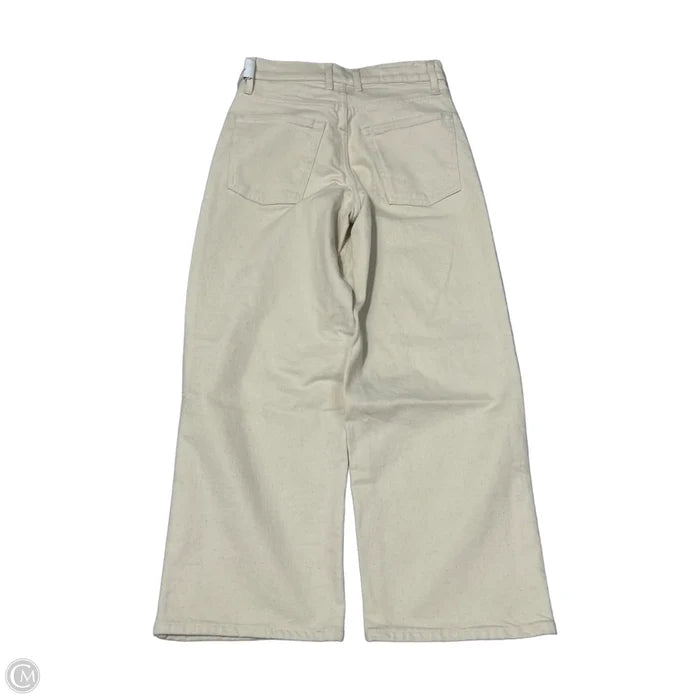 Jeans Wide Leg By J. Crew In Cream, Size: 2p