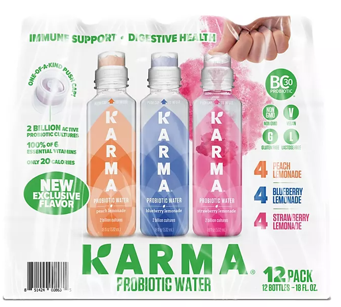 Karma Lemonade Probiotic Water Variety Pack (18 fl. oz., 12 pk.) - Eshop House LLC