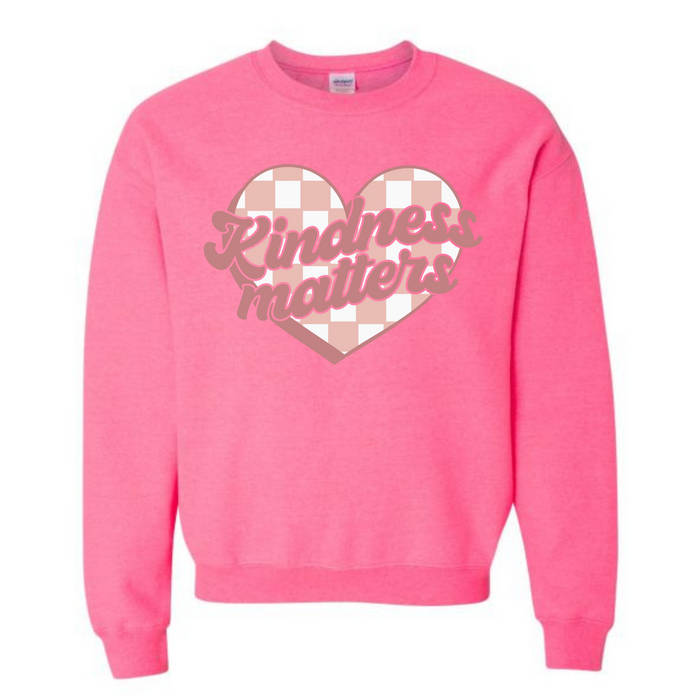 Kindness Matters Plaid Heart