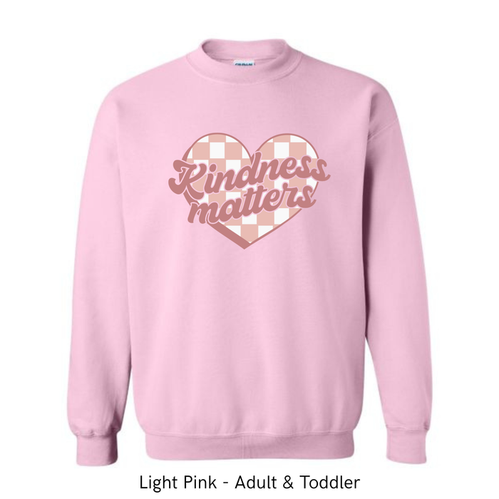 Kindness Matters Plaid Heart