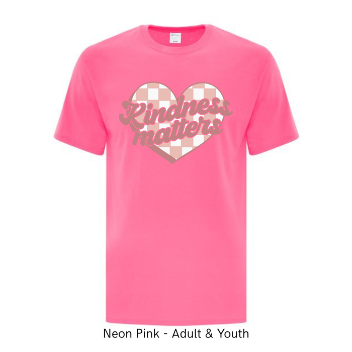 Kindness Matters Plaid Heart