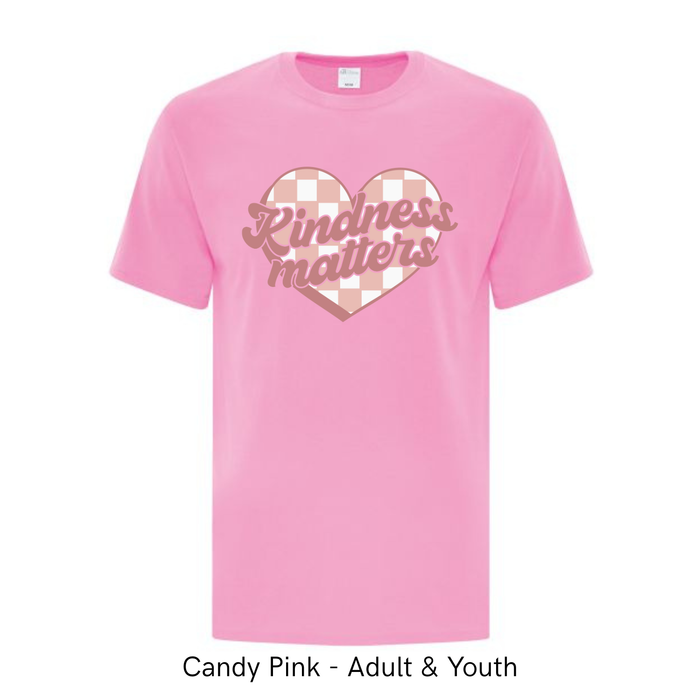 Kindness Matters Plaid Heart