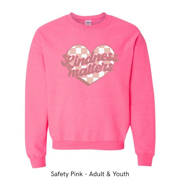 Kindness Matters Plaid Heart