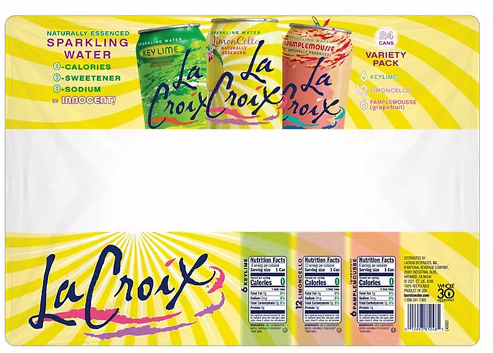 La Croix LKG Sparkling Water Variety Pack (12 fl. oz., 24 pk.) - Eshop House LLC