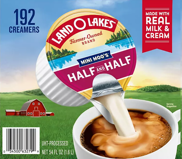 Land O'Lakes Mini Moo's Half and Half (192 ct.) - Eshop House LLC