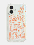 Lauren Emmett x Skinnydip Hot Girls Drink Aperols Shock iPhone Case Phone Cases Skinnydip London
