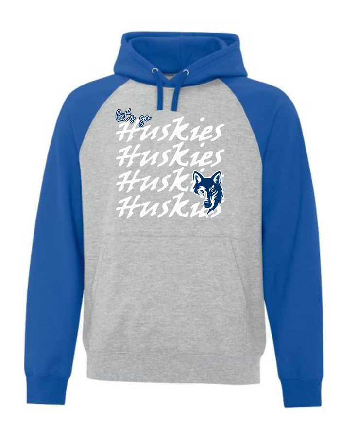Youth small / Hoodie / Grey/Royal Blue