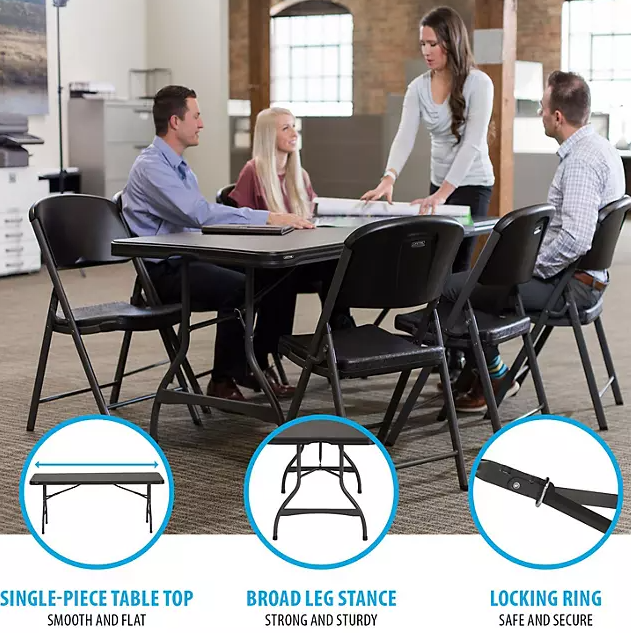 Lifetime 6-Foot Commercial Folding Nesting Table