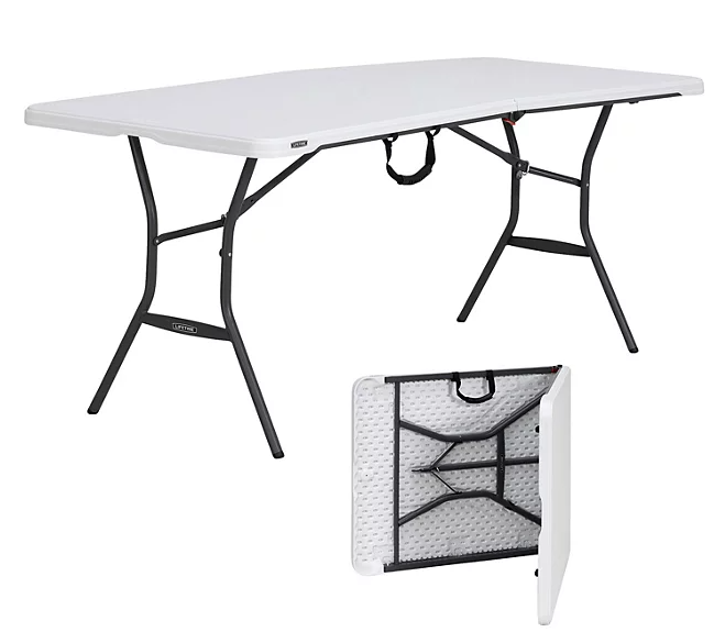 Lifetime 6-Foot Fold-In-Half Table (Light Commercial)