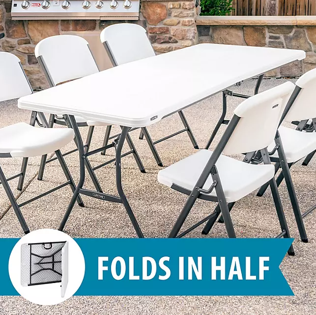 Lifetime 6-Foot Fold-In-Half Table (Light Commercial)