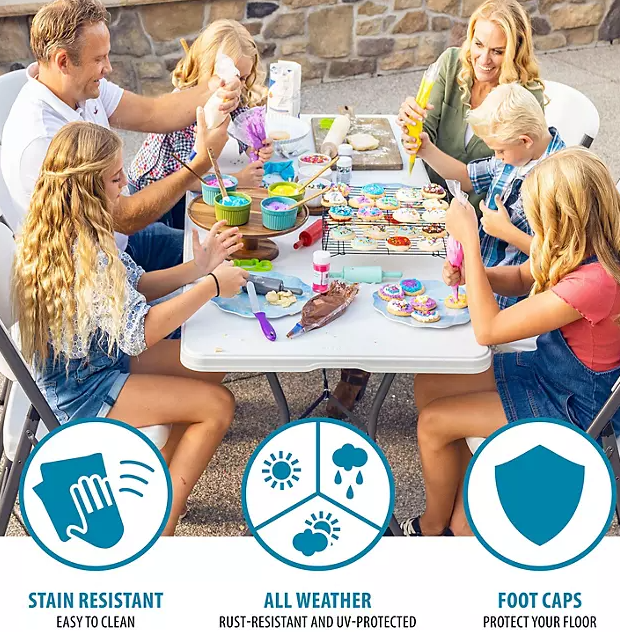 Lifetime 6-Foot Fold-In-Half Table (Light Commercial)