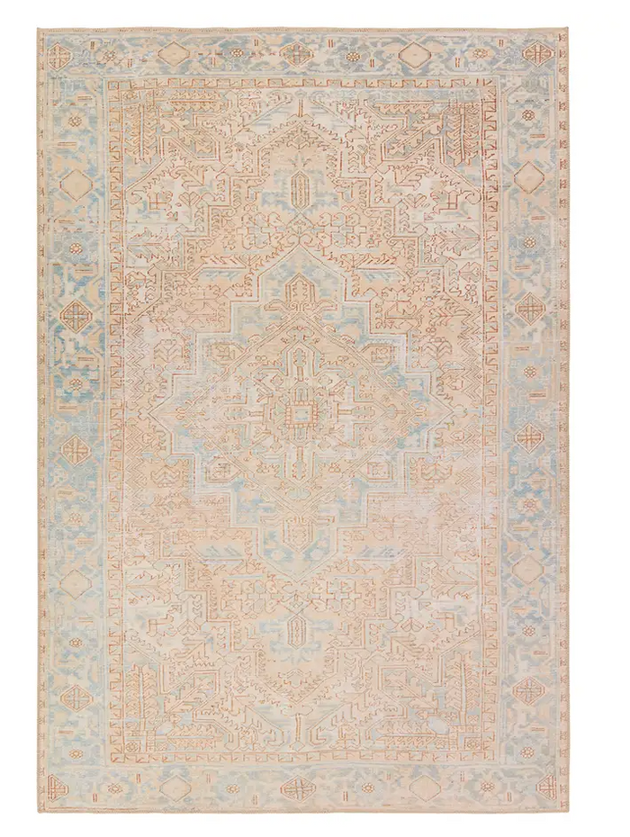 Light Brown Light Blue GAR04 5x8