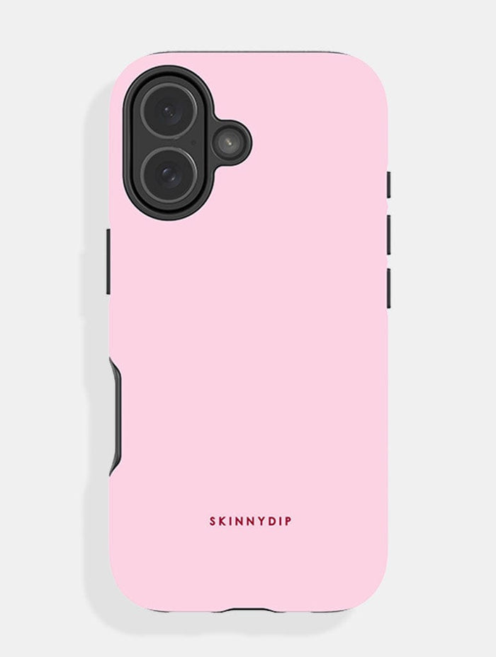 Light Pink with Red Solid Colour Ultra Protective iPhone Case Phone Cases Skinnydip London