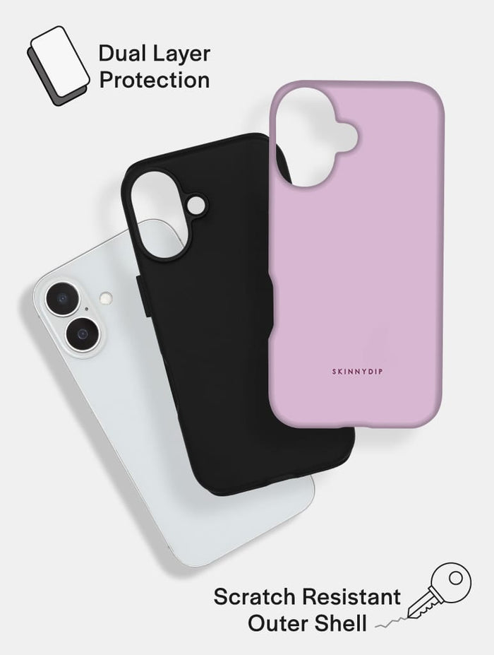 Lilac with Purple Solid Colour Ultra Protective iPhone Case Phone Cases Skinnydip London