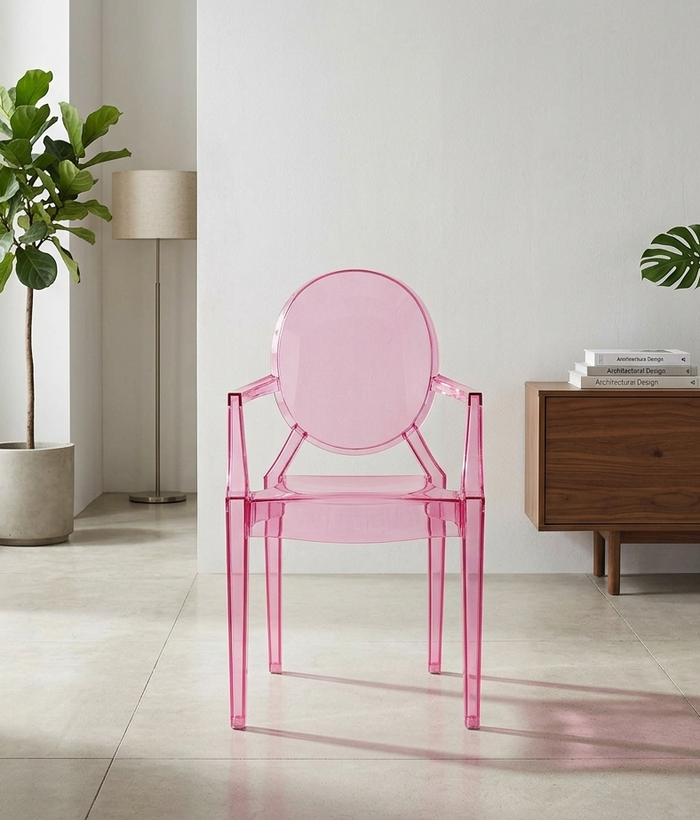 Lucien Arm Dining Chair - Pink Denmark Home