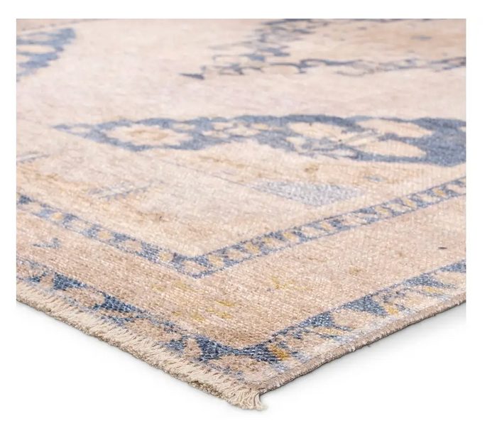 Lumal Blue and Tan/Taupe LML05 5x8