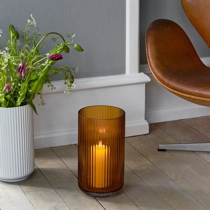 Lyngby Porcelaen Vase — Amber