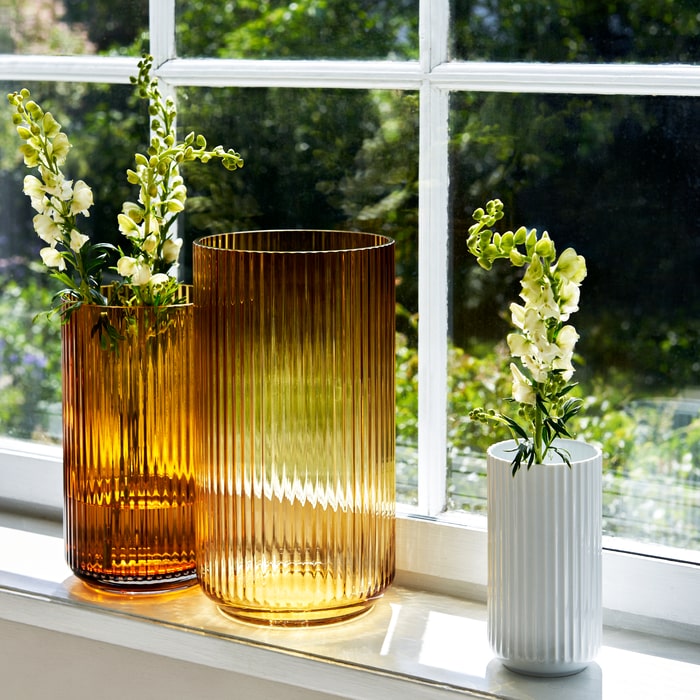 Lyngby Porcelaen Vase — Amber