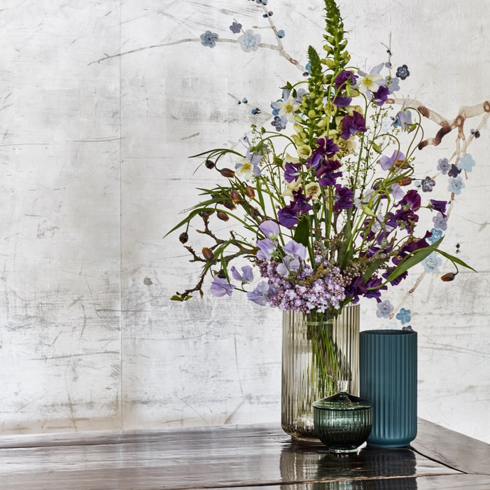 Lyngby Porcelaen Vase — Midnight Blue
