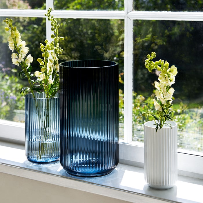 Lyngby Porcelaen Vase — Midnight Blue