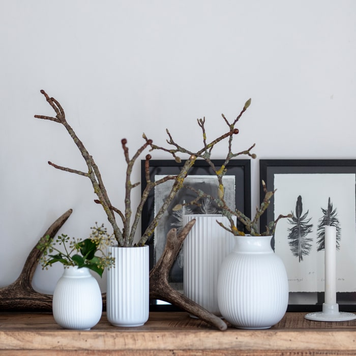 Lyngby Porcelaen Vase — White