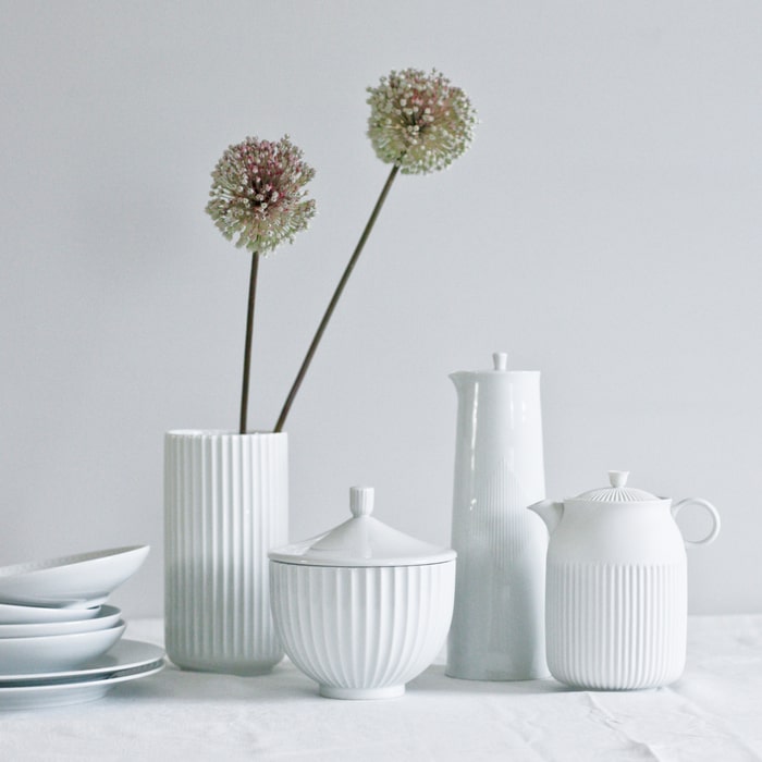 Lyngby Porcelaen Vase — White