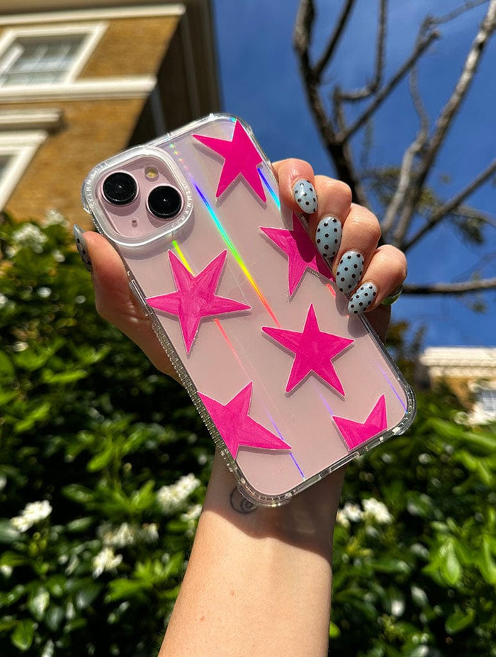 Maia Faddoul x Skinnydip Pink Stars Shock iPhone Case Phone Cases Skinnydip London